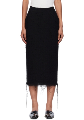 GIA STUDIOS Black Thalia Midi Skirt