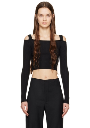 WYNN HAMLYN Black Luca Long Sleeve T-Shirt