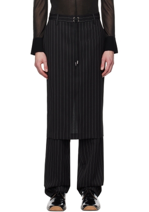 Jean Paul Gaultier Black 'The Lace-Up Suit' Trousers