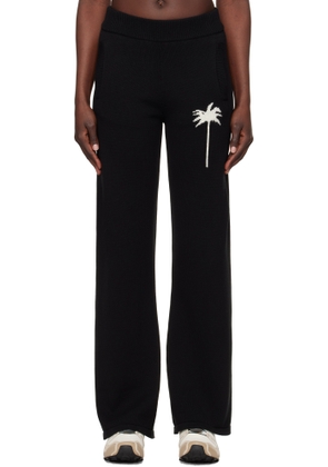Palm Angels Black Palms Knit Lounge Pants