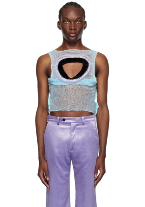 Marni Blue Cutout Tank Top