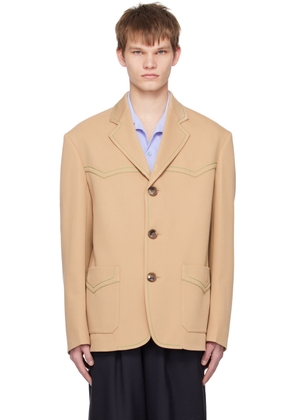 Marni Beige Single-Breasted Blazer