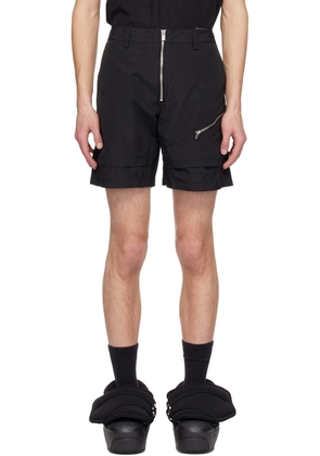 HELIOT EMIL Black Stratum Shorts
