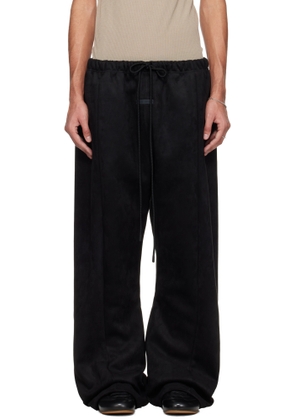 Fear of God ESSENTIALS Black Holiday Flare Faux-Suede Sweatpants