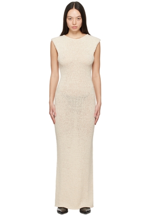 Paris Georgia SSENSE Exclusive Off-White 'Elemental by Paris Georgia' Tape Maxi Dress