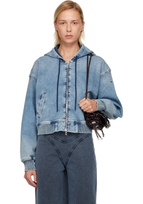 Diesel Blue De-Giri-Crop Jogg Hoodie