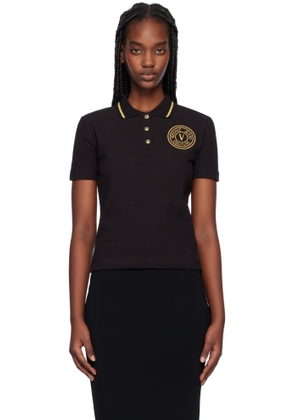 Versace Jeans Couture Black V Emblem Polo