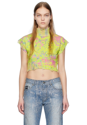 Versace Jeans Couture Yellow Animalier Turtleneck