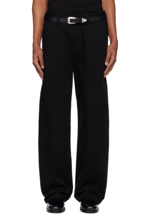 LEMAIRE Black Big Work Trousers