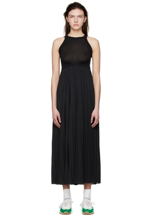 VAARA Black Polyester Midi Dress