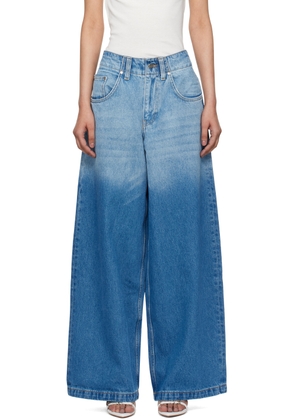 Dion Lee Blue Faded Jeans