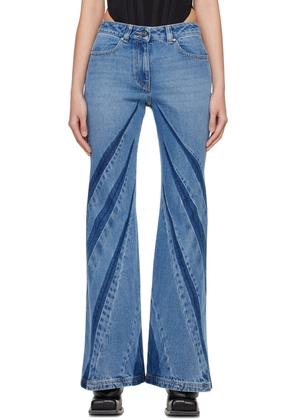 Dion Lee Blue Darted Jeans