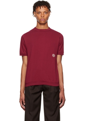Lukhanyo Mdingi Burgundy Cotton T-Shirt