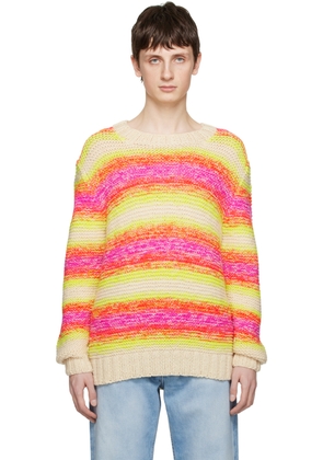 AGR Pink & Yellow Striped Sweater