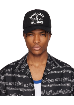 AMIRI Black 'Amiri Jazz' Wolf Trucker Cap