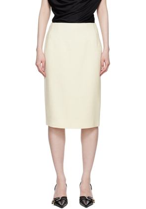 Versace Off-White Malfilé Midi Skirt