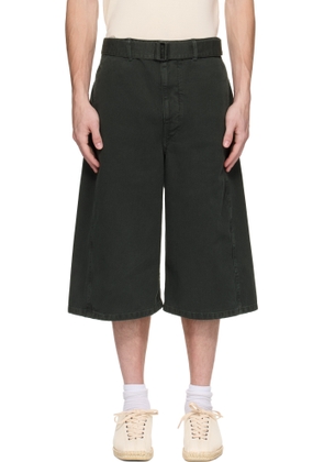 LEMAIRE Gray Twisted Denim Shorts
