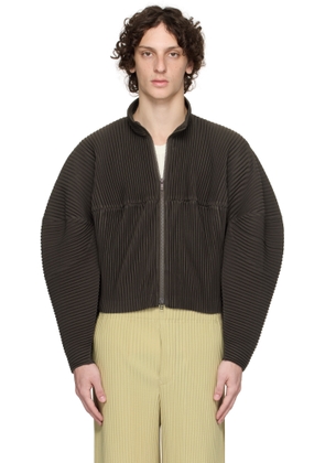 HOMME PLISSÉ ISSEY MIYAKE Brown Kinetic Sculpture Jacket