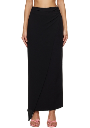 GCDS Black Hoop Maxi Skirt