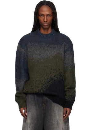 Carhartt Work In Progress Navy & Green Tinley Sweater