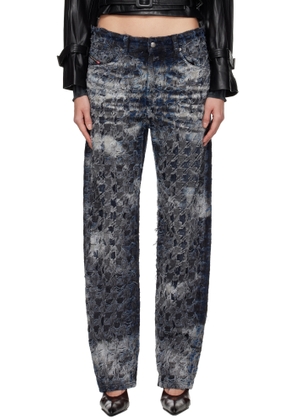 Diesel Blue Relaxed Jeans 1980 D-eeper 0cebl Jeans