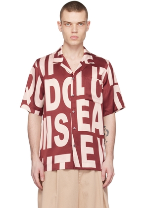 Dries Van Noten Burgundy Printed Shirt