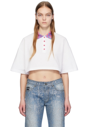 Versace Jeans Couture White Cropped Polo