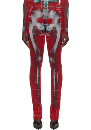 Jean Paul Gaultier SSENSE Exclusive Red & Blue 'The Squeletor' Lounge Pants