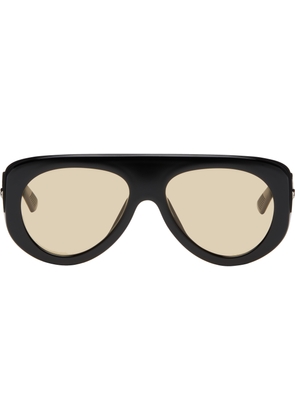 Bottega Veneta Black Osservatorio Aviator Sunglasses