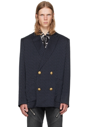 Balmain Navy PB Labyrinth Blazer