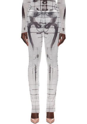 Jean Paul Gaultier White & Black 'The Squeletor' Lounge Pants