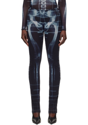 Jean Paul Gaultier Black & Blue 'The Squeletor' Lounge Pants