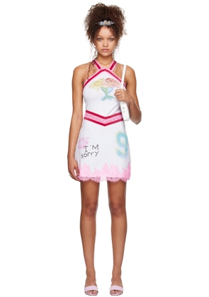 I'm Sorry by Petra Collins SSENSE Exclusive White Mimi Wade Edition Kitty Minky Minidress