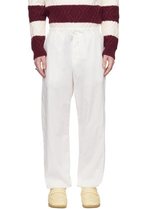 Dries Van Noten Off-White Drawstring Trousers