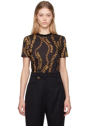 Versace Jeans Couture Black & Gold Chain Couture T-Shirt