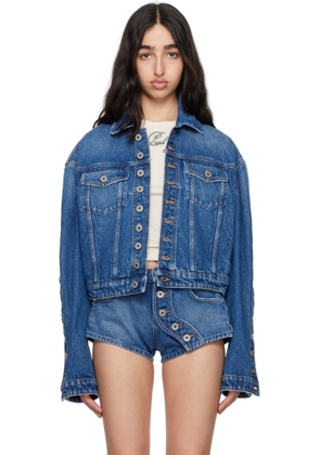 Jean Paul Gaultier Blue 'The Buttoned' Denim Jacket