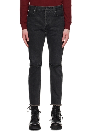 UNDERCOVER Black Zip Jeans