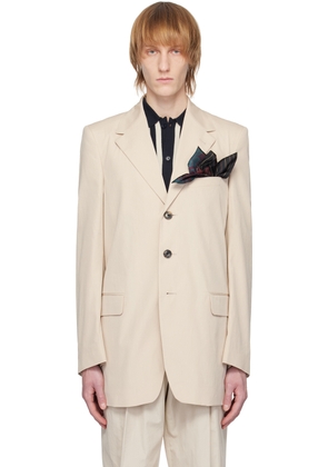 Dries Van Noten Beige Vented Blazer