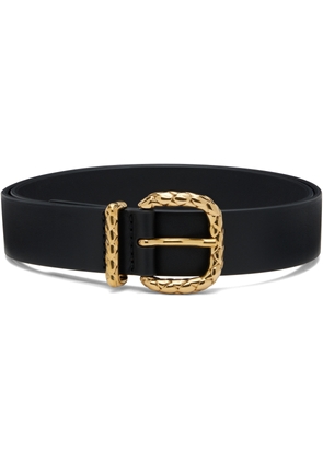 Bottega Veneta Black Coaxial Loop Belt