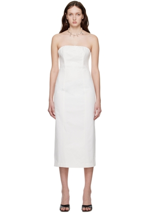 Staud White Daniela Midi Dress