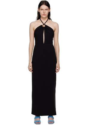 Staud Black Abigail Midi Dress