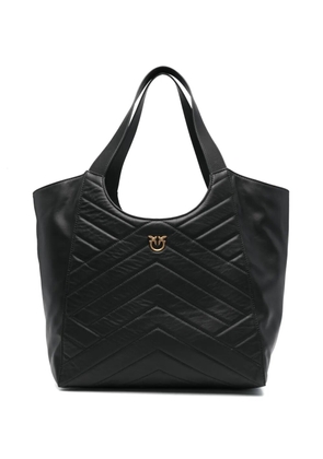 PINKO quilted leather tote bag - Black