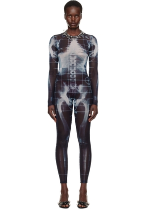 Jean Paul Gaultier Black & Blue 'The Squeletor' Jumpsuit