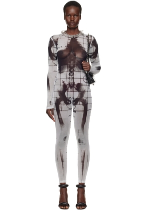 Jean Paul Gaultier White & Black 'The Squeletor' Jumpsuit