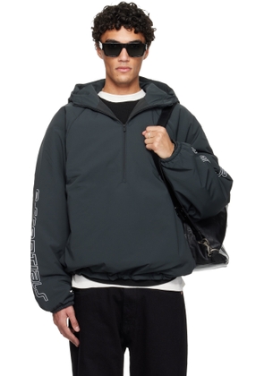Fear of God ESSENTIALS Gray Holiday Tech Nylon Half Zip Anorak