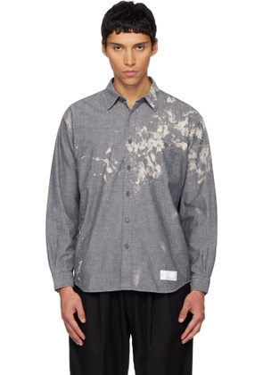 Neighborhood Gray Garment Bleach Chambray LS Shirt