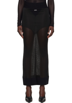 Jean Paul Gaultier Black 'The Logo Knit' Maxi Skirt