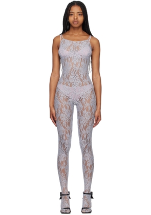 We11done Gray Pattern Jumpsuit