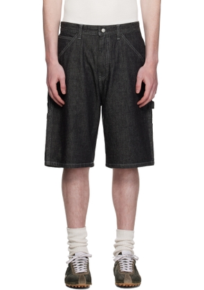 Neighborhood Black Painter Denim Shorts