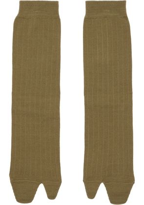 Maison Margiela Khaki Tabi Socks